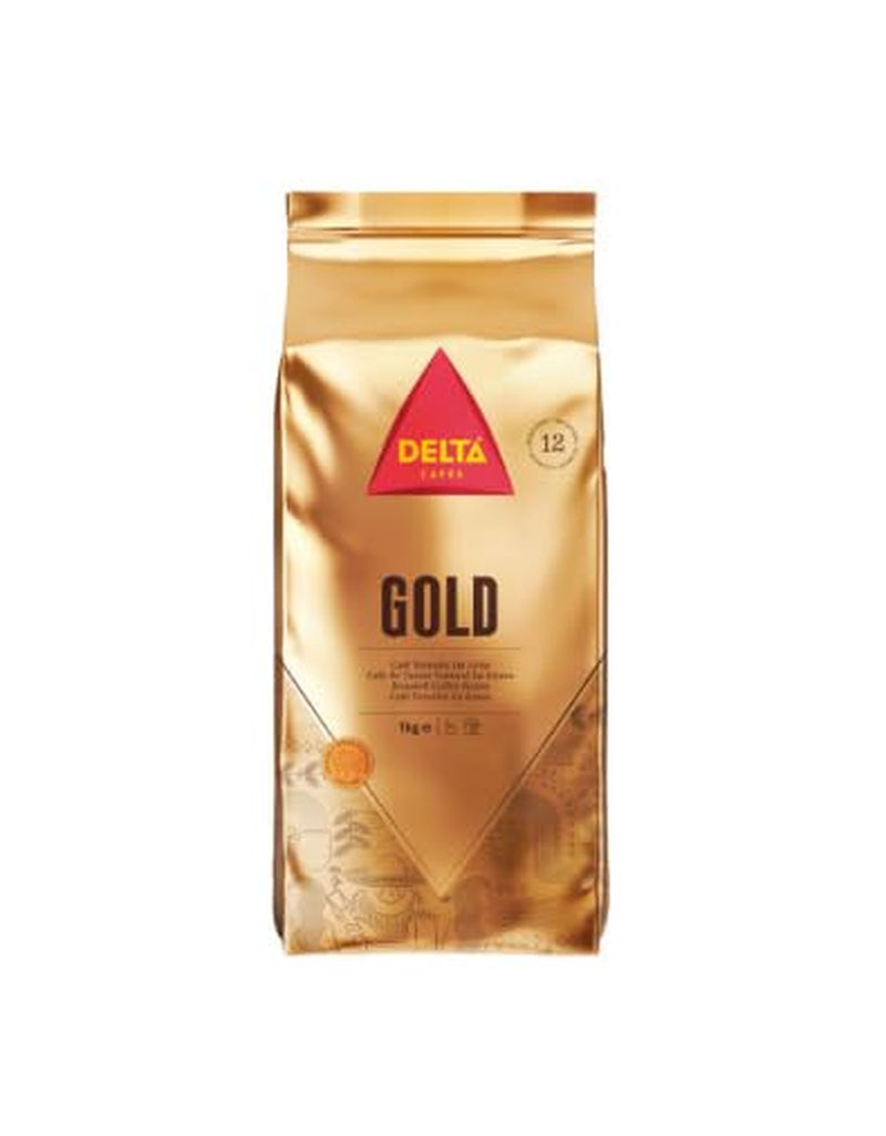 Delta Gold Natural Coffee - 1 kg hele bønner - Premium Arabica og Robusta Blend