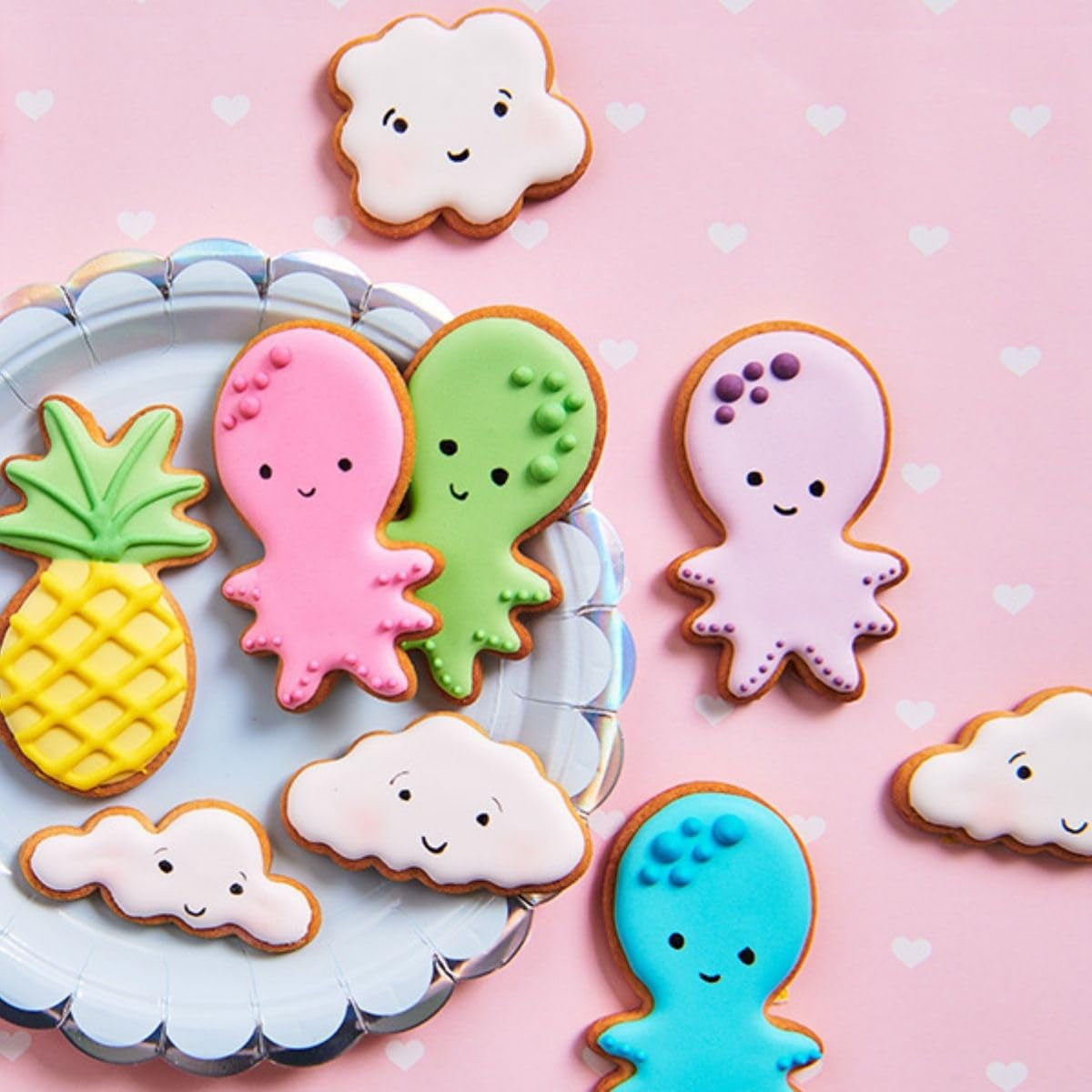 Funcakes Madfarvepenne, kongeblå: Madfarvepenne, fleksibel spids til tykke og tynde linjer, spiselig pen til småkager, kager, fondant og mere, fantastisk til personalisering, Halal-certificeret