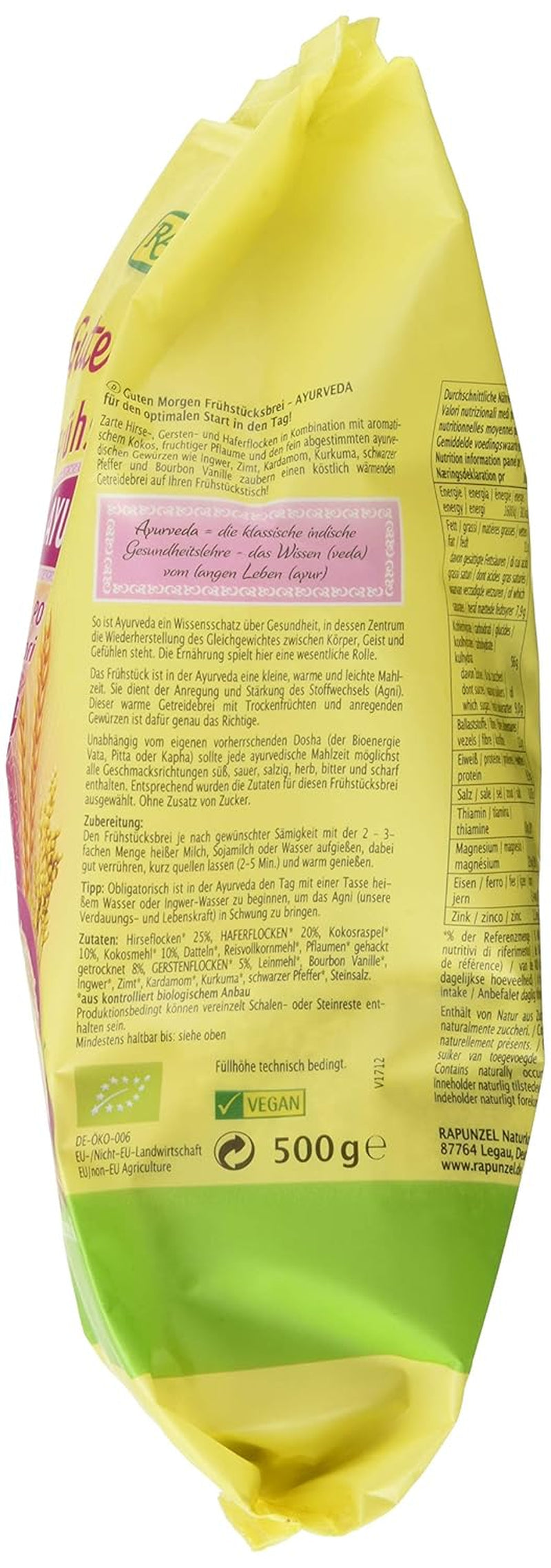 Ayurvedisk havregryn til morgenmad, 500 g