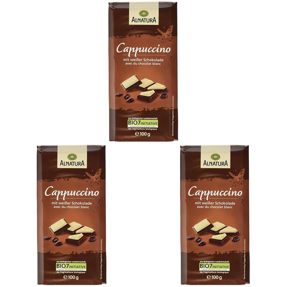 Økologisk chokolade fyldt med cappuccino, 100g
