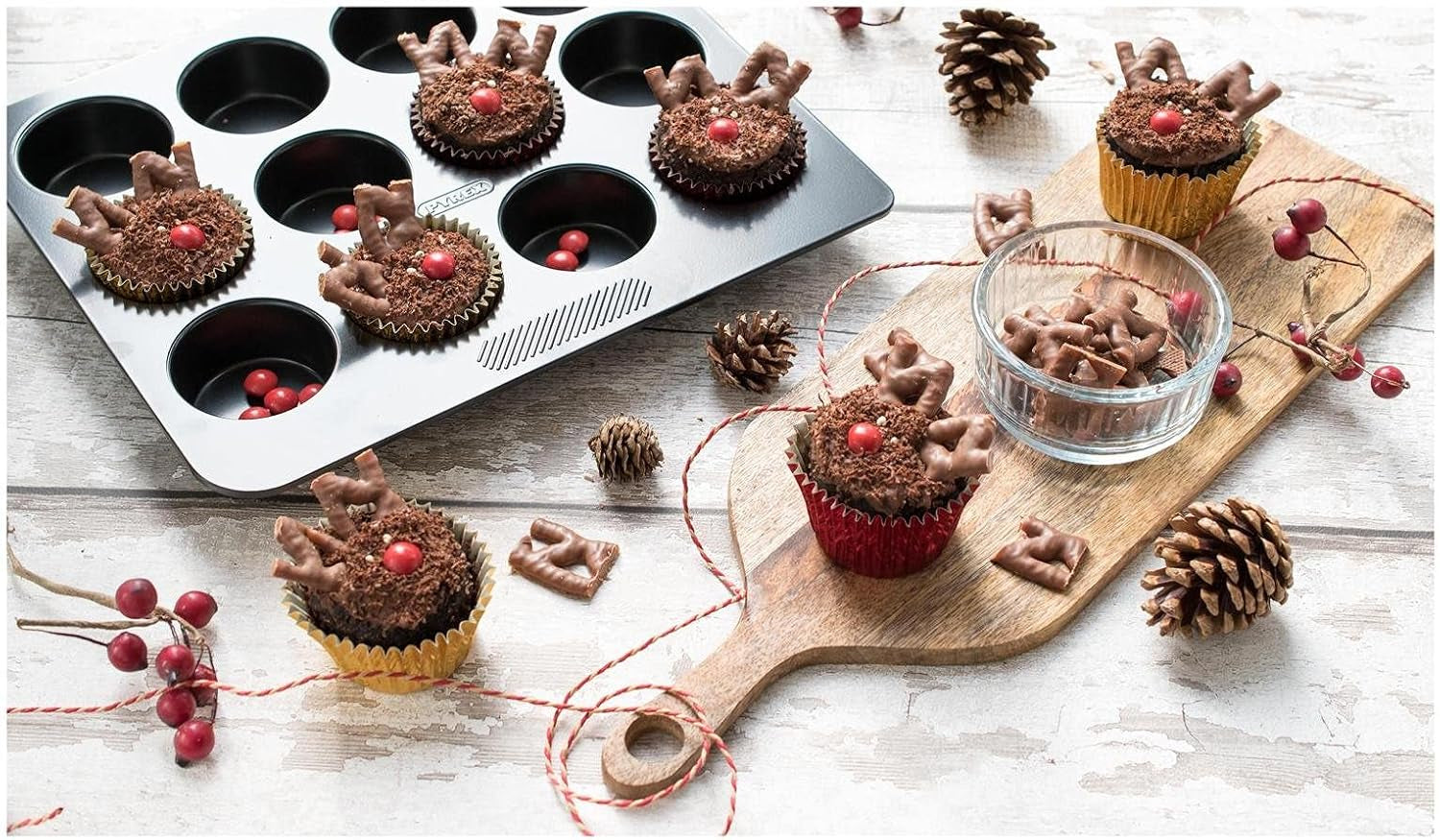 Magisk bakke til 12 muffins Forme og bageplader Naty Shop