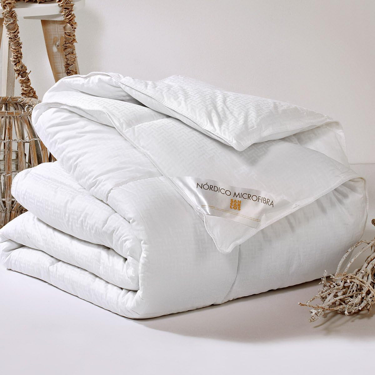 San Carlos Ibón Dyne, Hvid Para Cama De 135 Hvide dyner og dyner Naty Shop