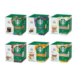 STARBUCKS Probierset, Mixed Cup Variety Pack af Nescafé Dolce Gusto Kaffeekapseln 6 x 12 (72 Kapseln) - Exklusiv bei Amazon