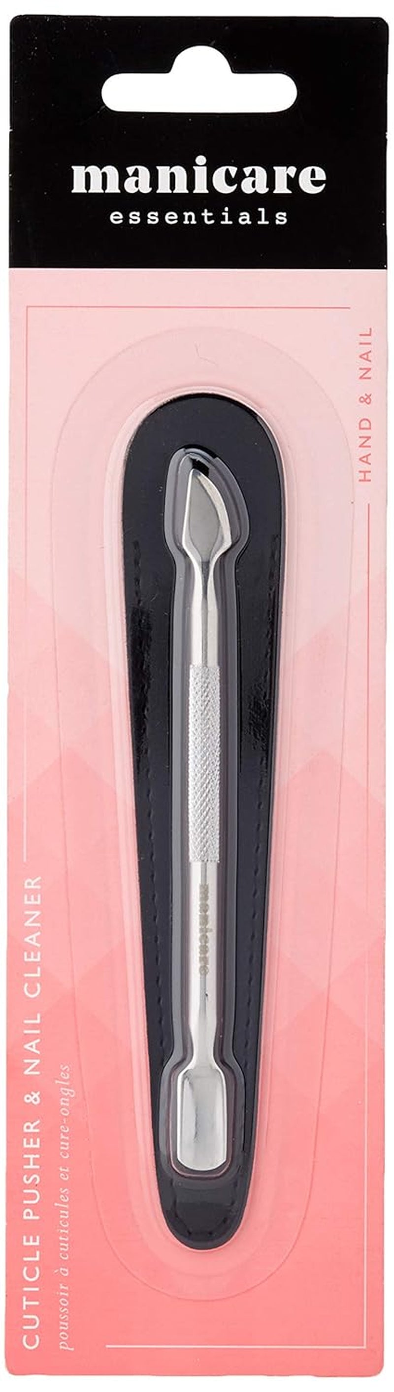 Cuticle pusher og neglerenser, professionelt manicure/pedicure værktøj, dobbelthovedet rustfrit stål, perfekt til forvoksede neglebånd, renser under/omkring negle, fjerner neglelak
