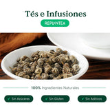Økologisk te Jasmin Dragon Pearls (100 g) | Premium grøn te i form af håndrullede jasminperler | Tespecialitet med delikat blomsteraroma | GENPLANT