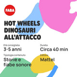 Hot Wheels dinosaurangreb lydfigur - historier og lydhistorier for drenge og piger 3-5 år, legetøj med pædagogisk indhold, italiensk version Jucarii Bebe Naty Shop