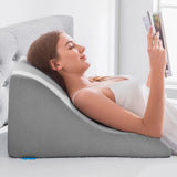 Læsepude til seng og sofa - Memory Foam fjerpude - Ergonomisk rygpude - Perfekt til at støtte din ryg, mens du slapper af, leger, læser eller ser tv - Bred