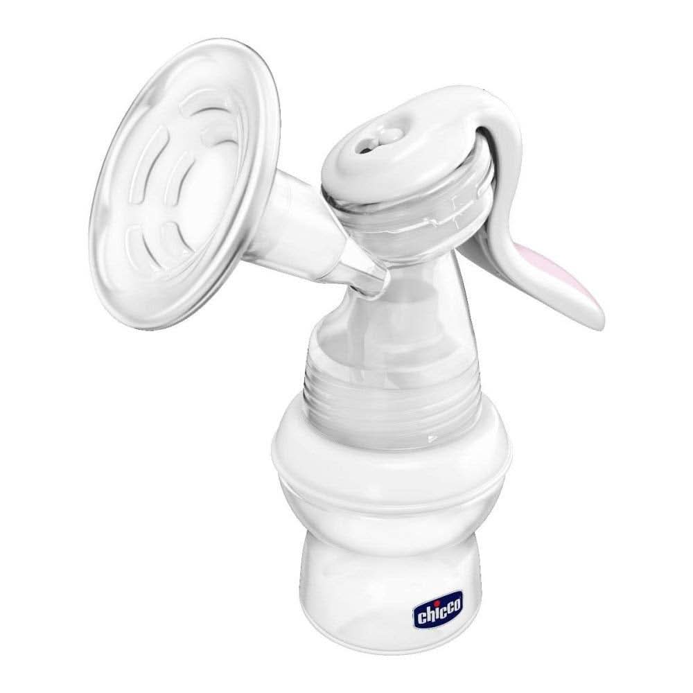 Chicco Natural Feeling manuel brystpumpe, med vinklet patte og hermetisk låg, bliver til en sutteflaske - 150 ml Mad og ammetilbehør Bebe Naty Shop