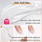 Ballerina falske neglesæt - 240 stykker Delikat lilla pink falske negle, fulddækkende lim på falske negle, falske neglespidssæt til manicure og neglekunst til kvinder og piger (lavendelrosa)