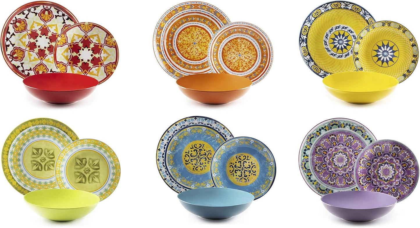 Excelsa ETNO Chic servicesæt, porcelæn, flerfarvet, 21 stk