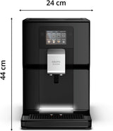 Krups Intuition Preference fuldautomatisk espressomaskine med smartphone-lignende betjening, 3,5" farvetouchskærm, Smart Slide-teknologi, intuitivt lyssystem, 11 drikkevarer, mælkebeholder, EA873810
