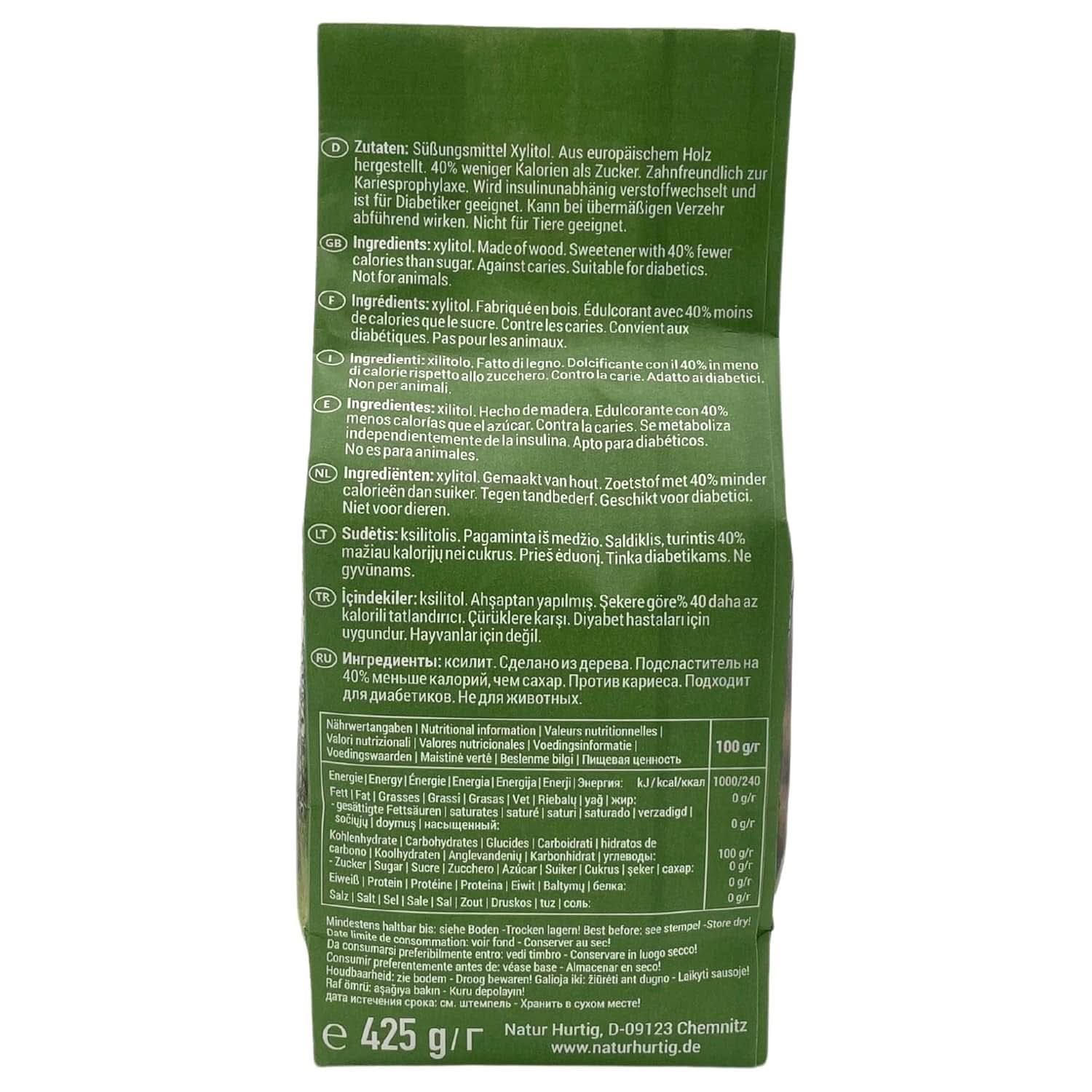 Birkesukker, 425 gram Sweeteners Naty Shop