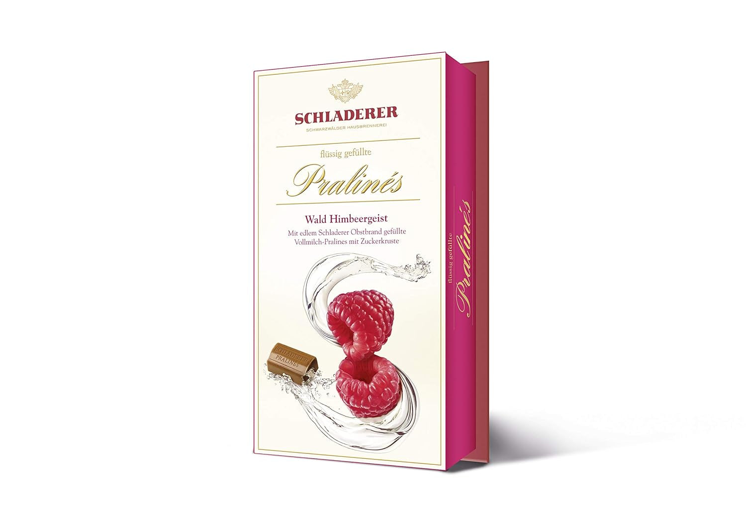 RCP Schladerer Praliner med hindbærsprit, mælkechokolade, sukkerskorpe, flydende fyld, indeholder alkohol, fantastisk gave, 2 x 127 g