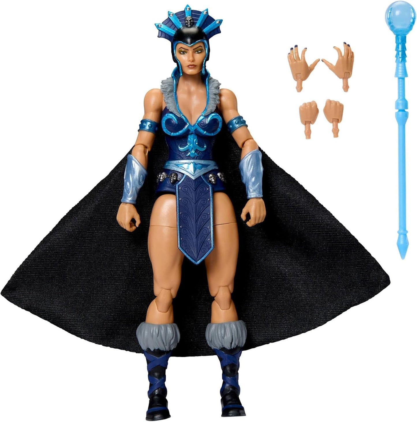Masters of the Universe Masterverse Action Figur Ca. 18 cm høj, New Eternia Evil-Lyn, MOTU Toy Villainess, Troldkvinde, 30 Movement Points, Crystal Ball Wand, JBP77 Actionfigurer Naty Shop Standardtitel