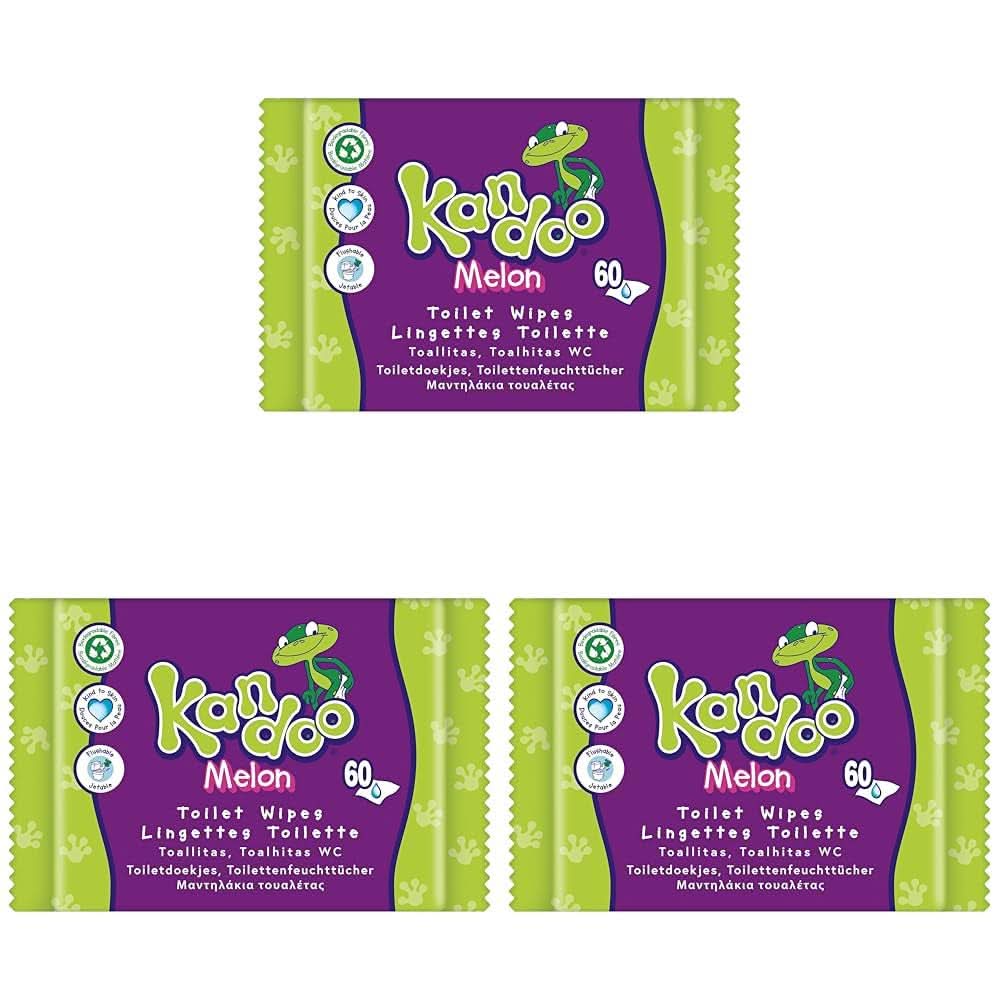 Melon Feuchttücher - Spülbar - Aus 95% Wasser - Parfümfrei - Plastikfrei - Dermatologisk Getestet - Feuchtes Toilettenpapier Aus 100% Pflanzlichem Cellulosemateriale - 60 Tücher Naty Shop 60 Stück (3Er Pack) Parfumfrei, Parfümfrei