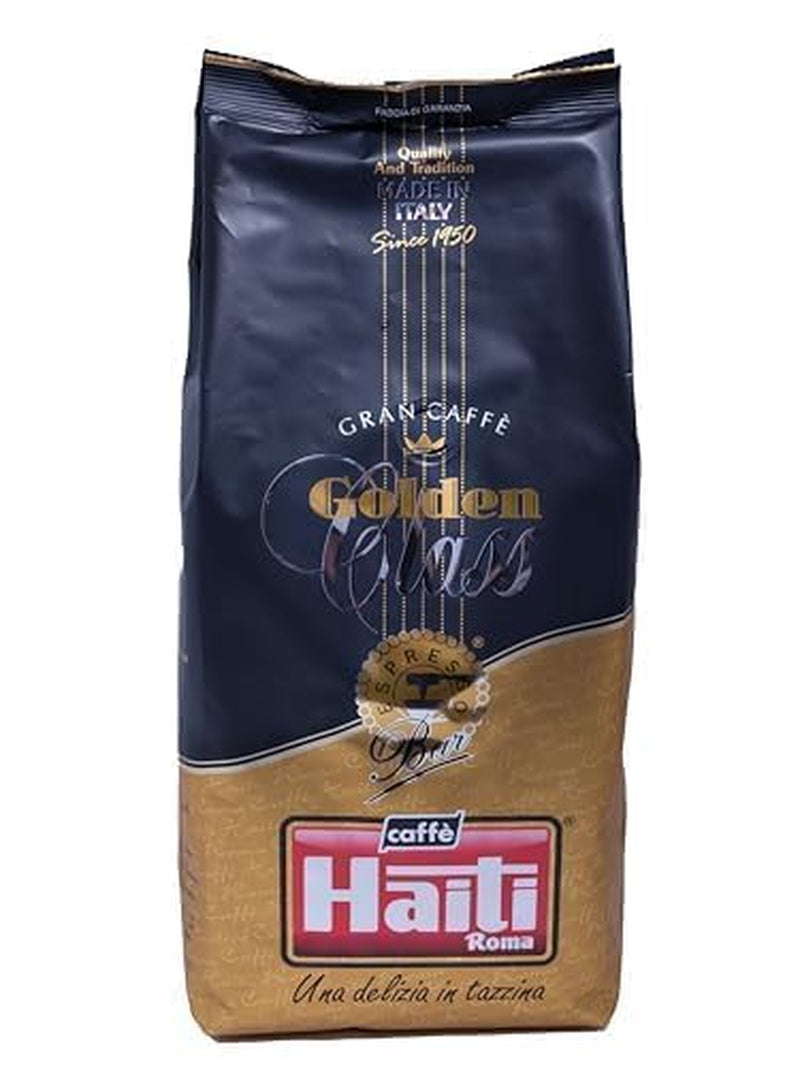 Caffè Haiti Roma Gran Caffè Golden Class kaffebønner i 1 kg pakker. Italiensk håndværkssteg og kvalitetsblanding.
