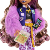 Monster High Clawdeen Wolf Doll med Puppy Crescent og tilbehør såsom skoletaske, kalender, snacks og mere, HRP65