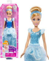 Mattel DISNEY Princess Askepot - Bevægelig dukke med funklende kostume, aftagelige sko og tiara, kambart hår til frisørsjov, til børn fra 3 år og opefter, HLW06 Naty Shop Askepot dukker