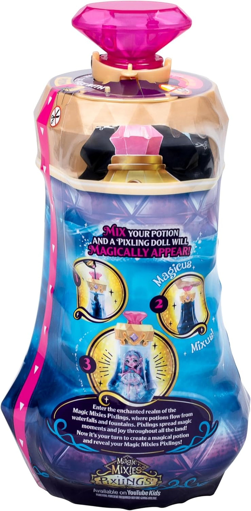 Pixlings Faye Deer Doll: Den magiske afsløring af den smukke og detaljerede 16,5 cm Pixlings-dukke i en magisk drikflaske