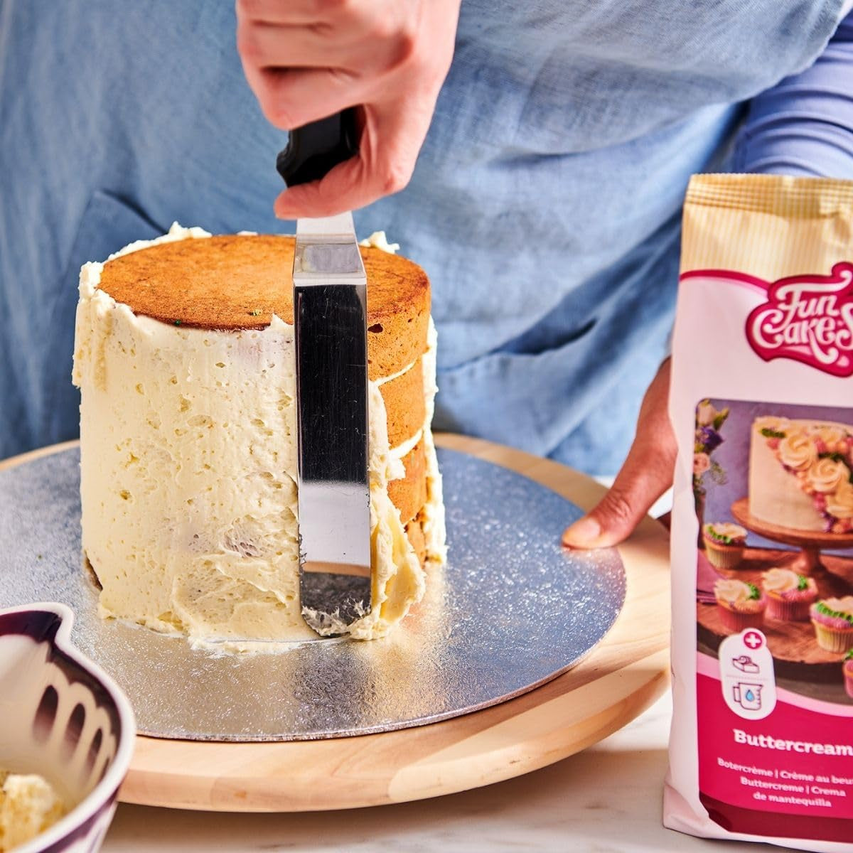 Funcakes Mix Für Buttercreme: Einfach Zu Berübenen, Cremig, Perfekt Zum Dekorieren, Abdecken Und Füllen Von Kuchen, Belag Auf Cupcakes, Halal., 1 Kg Mix til bagning og madlavning Naty Shop