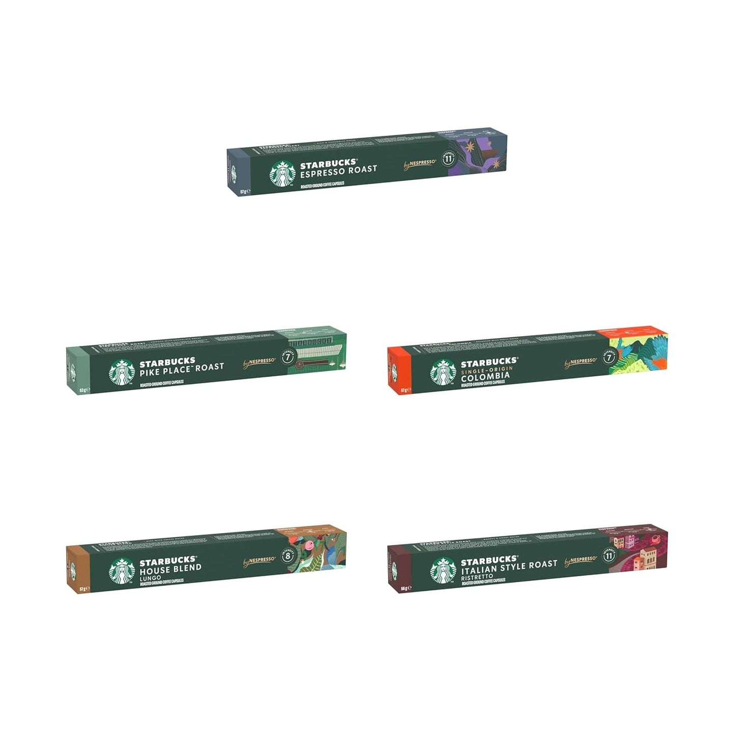 STARBUCKS Coffee Shop Classics – STARBUCKS Espresso Roast Pack fra Nespresso, Kaffeekapsel 10 x 10 (100 Kapsel) – Exklusiv hos Amazon