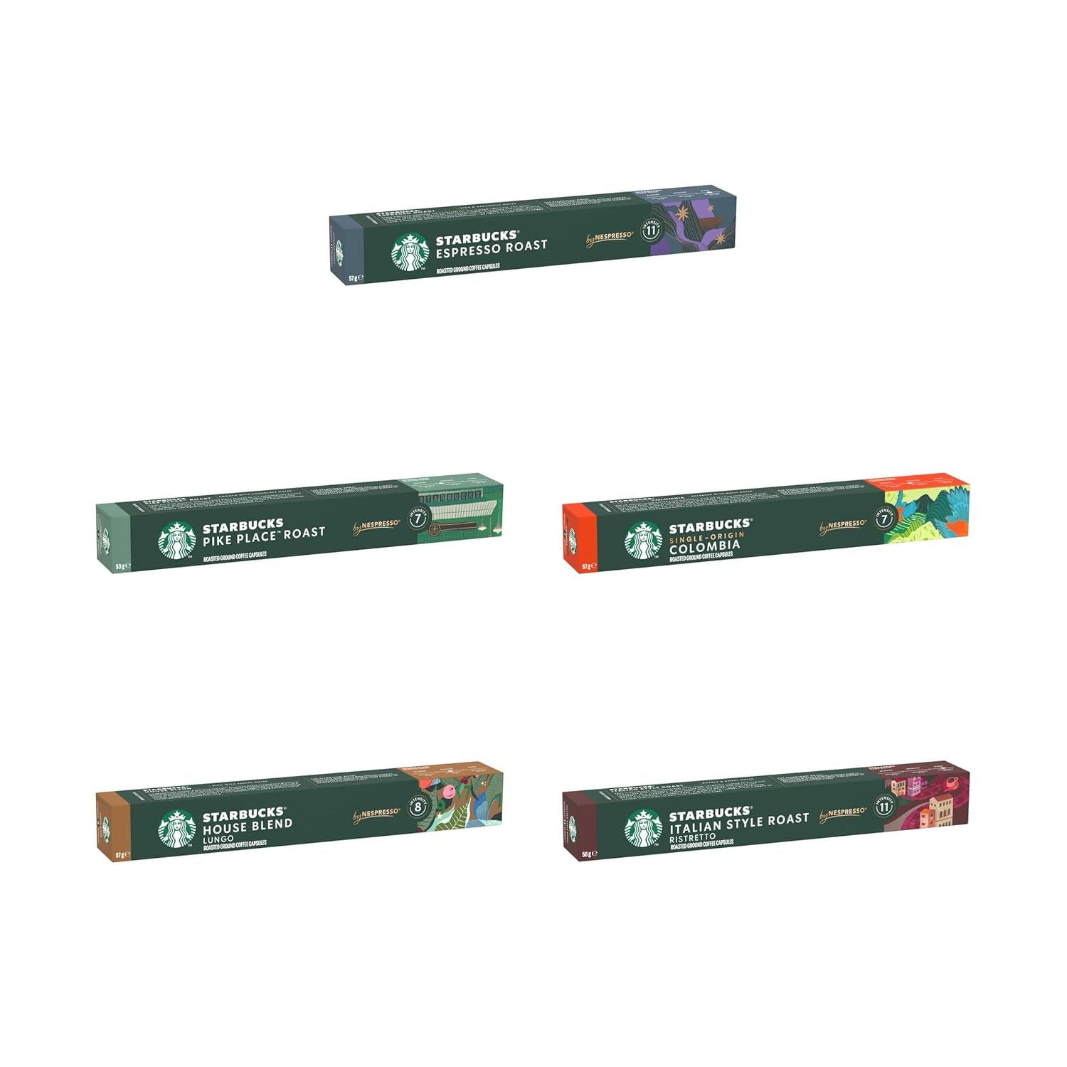 STARBUCKS Coffee Shop Classics – STARBUCKS Espresso Roast Pack fra Nespresso, Kaffeekapsel 10 x 10 (100 Kapsel) – Exklusiv hos Amazon