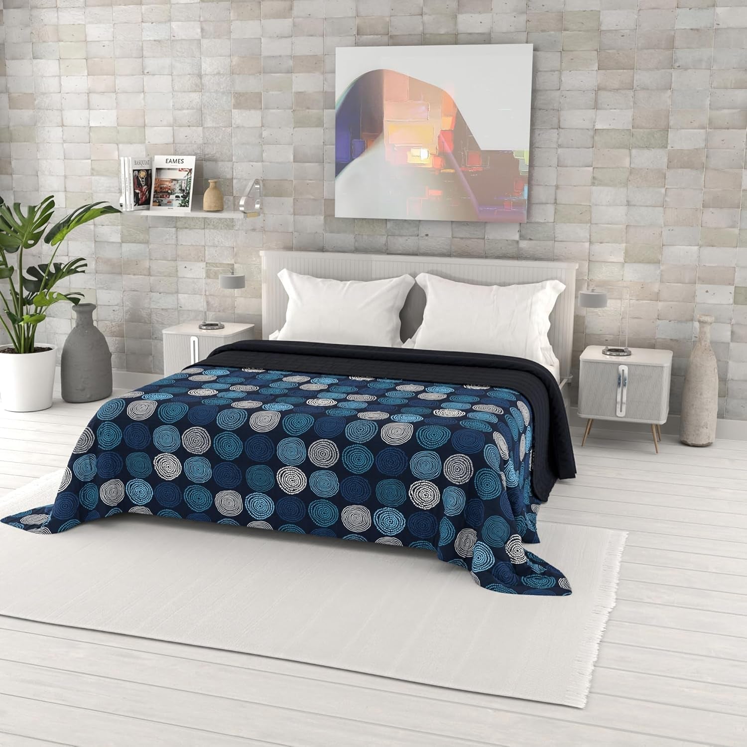 Fantasy printet sommerdyne, polyesterfyld, kronblade, 260X270Cm Dyner og dyner Naty Shop Ipnotic 260X270Cm