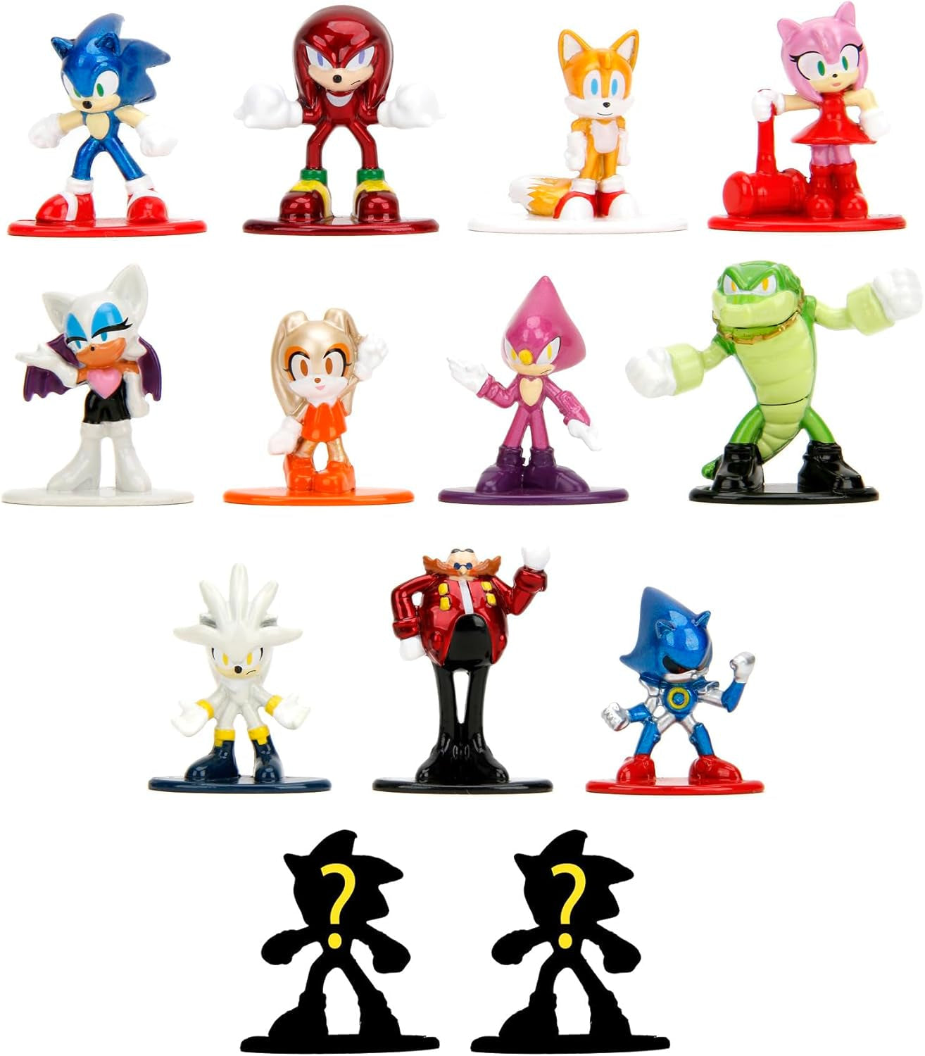 Jada Toys Sonic the Hedgehog Figur (1X Mystery Figur i Blind Pack) - 1 Surprise Collectible Figur fra 13 Sonic Figurer, Nano Metal Figur (Ca. 4 Cm) Til børn og fans fra 3 år, Wave 1 Action figurer Naty Shop