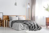 Frisco plaid, Genbrugsbomuld, Traditionel, Plaid, Til stol, sofa, sofa, plaid, tæppe, antracit, 127 X 152 Cm Senge og tæpper Emma Barclay
