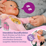 Baby Born Rosie blød dukke 30 cm med 6 lyde og flaske, pink