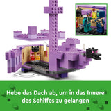 LEGO Minecraft The End Dragon and The End Ship Action-legetøj og opdagelsessæt Videospilbyggesæt Adventuresæt Gave til drenge og piger 8 år 21264 byggesæt Beuche den LEGO-Store