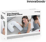 Innovagoods Ergonomisk U-formet pude til sidesover, ideel til graviditet, fremmer rolig vejrtrækning, reducerer snorken, bomuld og polyester, hvid, 39 X 57 X 14 cm Cervikal ortopædiske puder Naty Shop