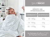 Traumnacht afslapningstæppe 135 X 200 Cm, 4 kg vægtet tæppe til beroligende og afspænding, anbefales til voksne, Oeko-Tex certificeret, produceret i henhold til tyske kvalitetsstandarder Dyner og dyner Naty Shop