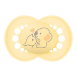 MOR | Original beige sut 18+ måneder (pakke med 3) tilfældigt farvevalg - Ultra-blød silikone symmetrisk sut - Anatomisk formet baby sut for optimal mundudvikling