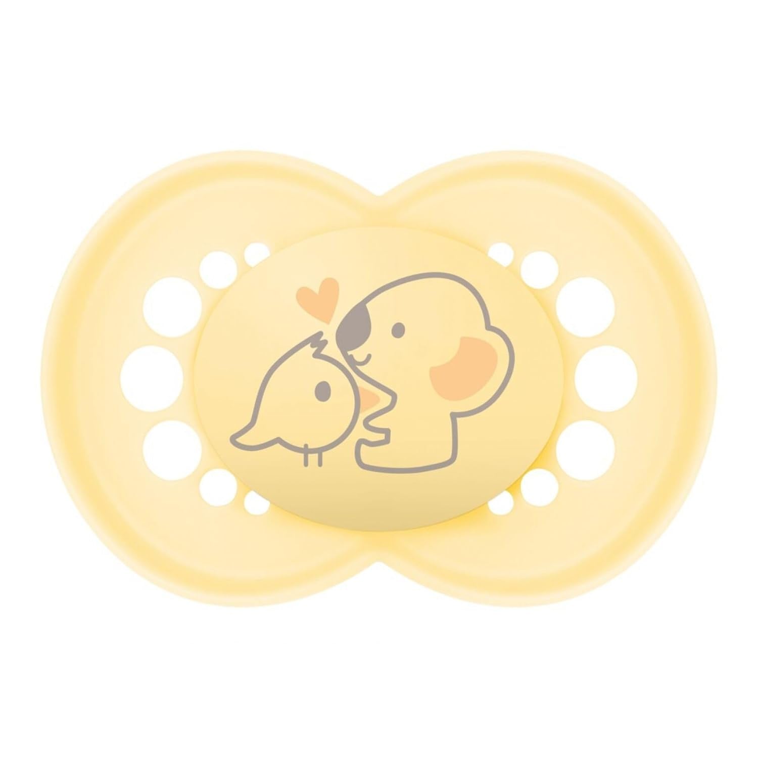 MOR | Original beige sut 18+ måneder (pakke med 3) tilfældigt farvevalg - Ultra-blød silikone symmetrisk sut - Anatomisk formet baby sut for optimal mundudvikling