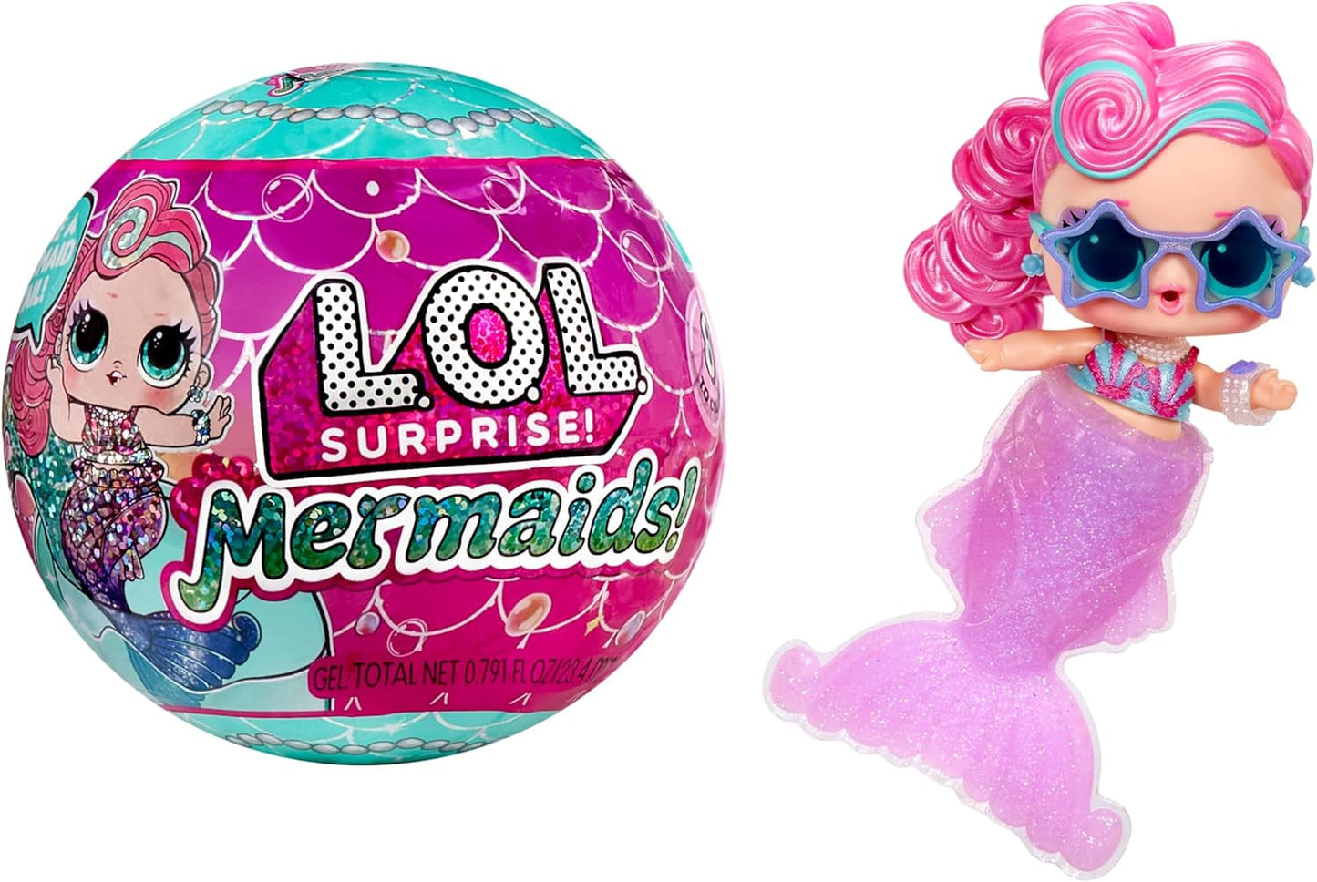 LOL overraskelse! Mermaids Tots - Minifashionable dukker med farveskiftende haler - Velegnet til samlere, piger og drenge fra 4 år og opefter