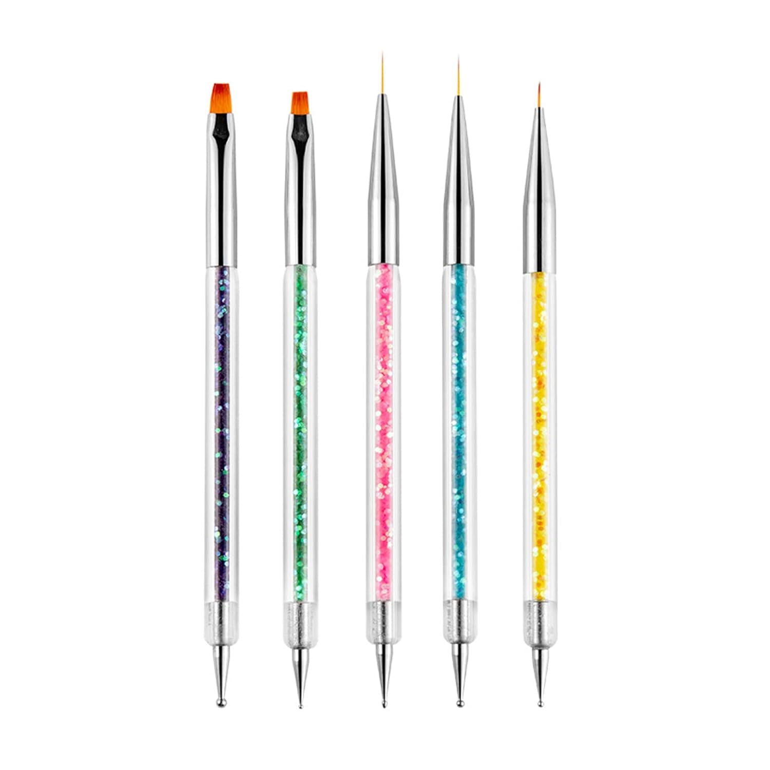 Nagel Art Fineliner Pinsel[5 Stück],Nagel Art Liner Pinsel,Professionel Detail Pinselet,Nagellack Pinsel,Für Nail Art Design Malersalon,Nageldesign Nagel Fußpflege