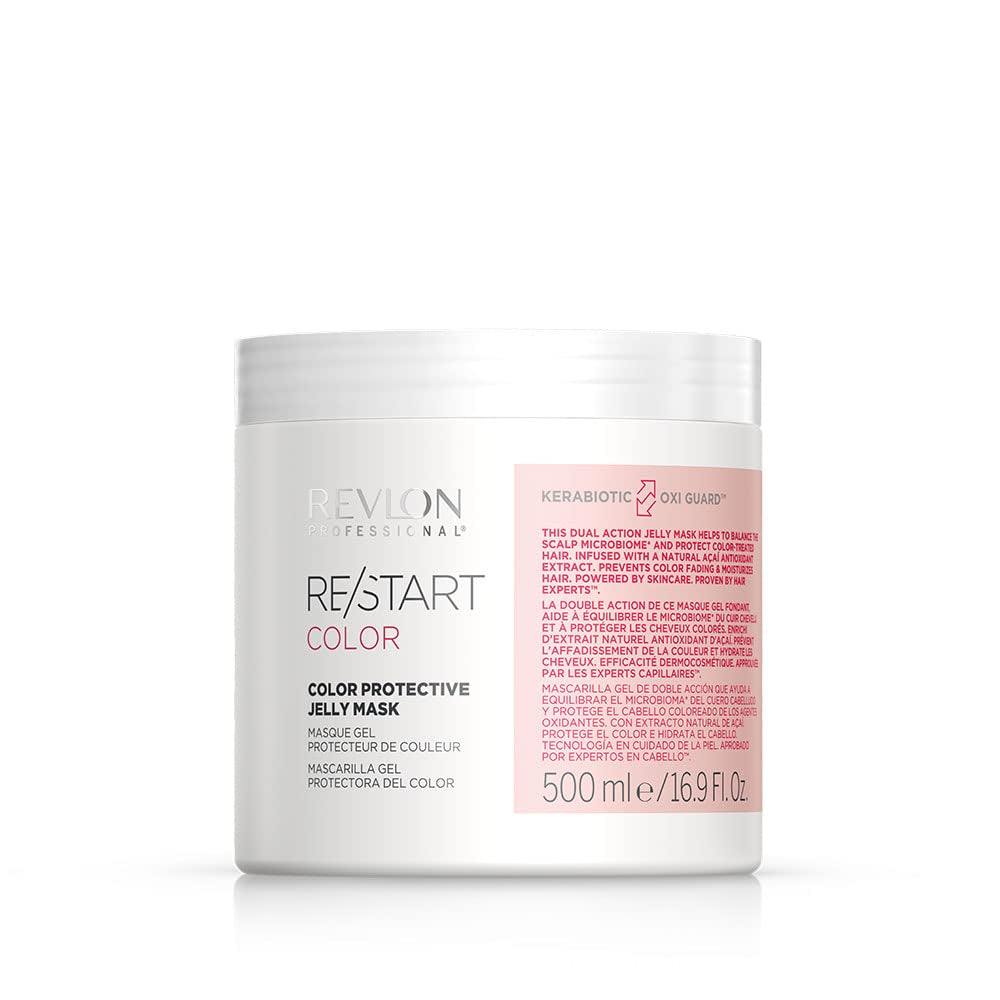 RE/START Farvebeskyttende gelémaske 500 ml farveforstærkende hårmaske Hårbehandling Fugter og beskytter mod falmende hårfarve Naturlig Acai-ekstraktmaske Naty Shop-hårmaske 1 stk (pakke med 1)