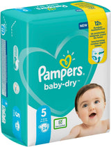 Pampers bleer til babyer str. 5 (11-16 kg), 24 stykker, op til 12 timers lækagebeskyttelse