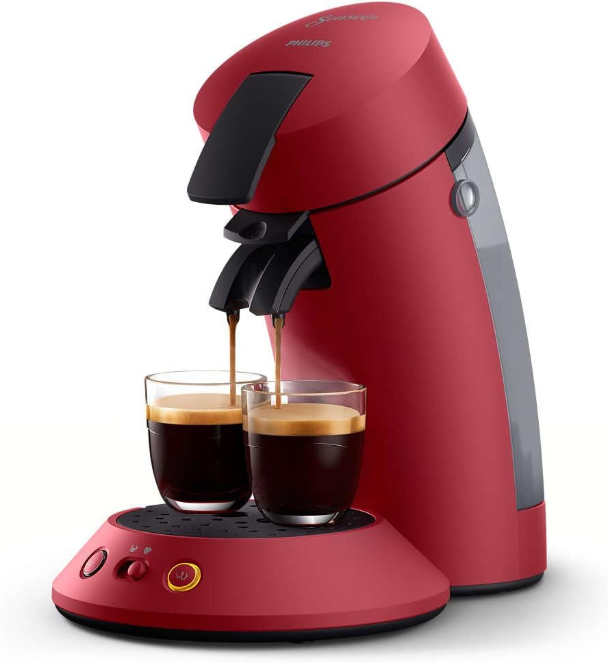 PHILIPS Senseo CSA210/91 Espressomaskine med Senseo Original+ kapsler, rød