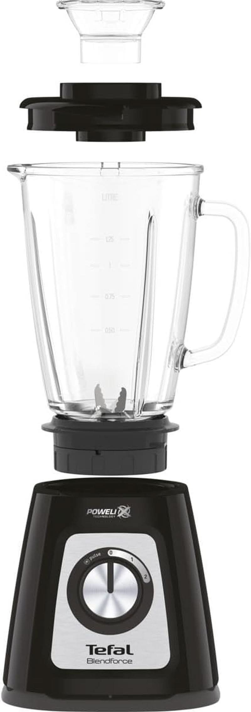 Tefal BL435831 BL4358 Standmixer, glas, 1,75 liter, Schwarz Kitchen Naty Shop