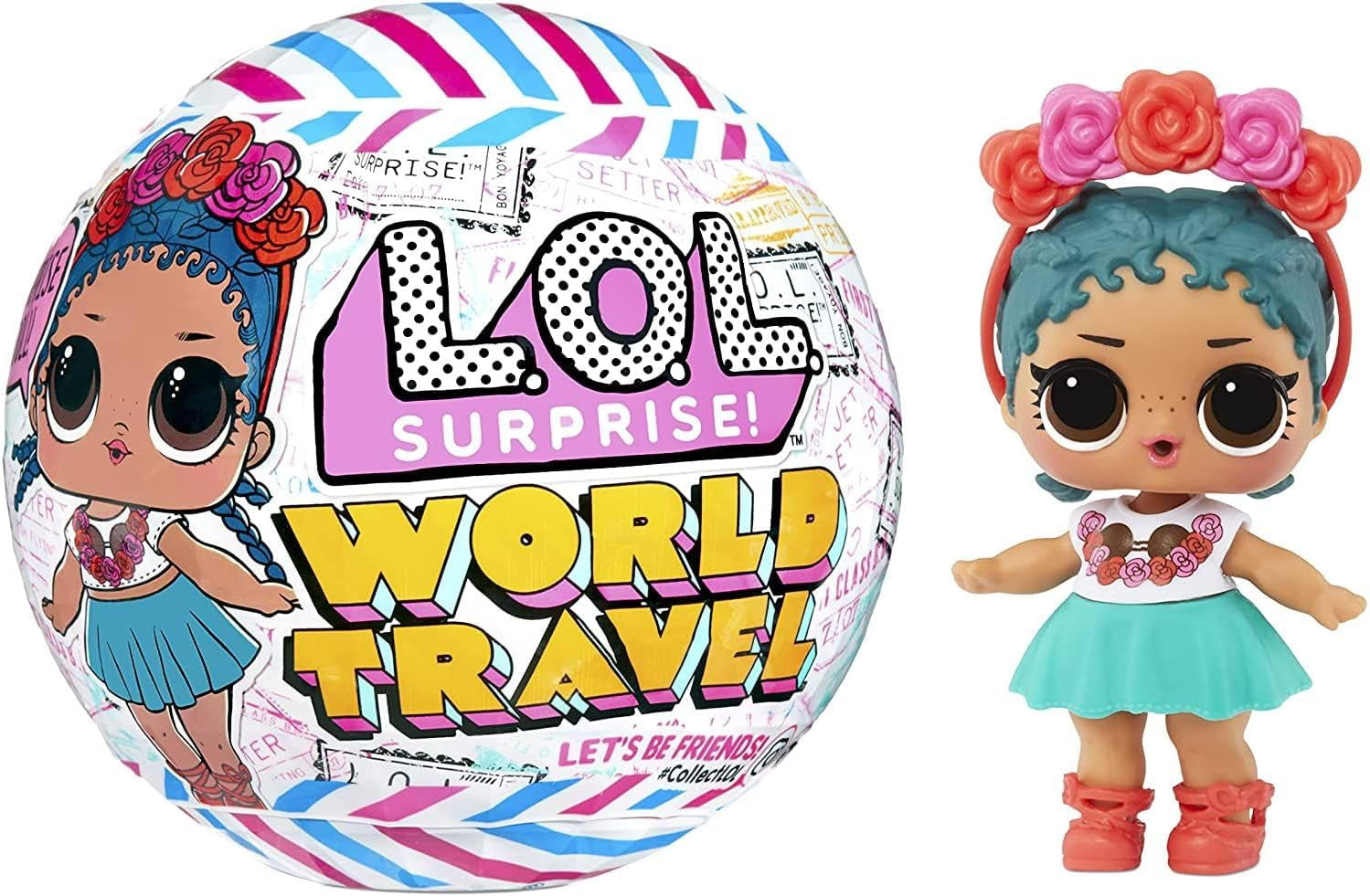 LOL overraskelse! World Travel Tots - Modedukke med 8 overraskelser - hemmeligt budskab, mode, tilbehør og mere - samlerobjekt, tilfældigt udvalg - gave til børn fra 4 år og opefter