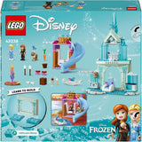 LEGO Disney Frosne Elsas Ispalads, Isdronningens Slot, Prinsesse ELSA og Anna dukkelegetøj, plus 2 dyrefigurer, fantastisk gave til 4-årige piger og drenge 43238 Byggesæt Besuche den LEGO-Store
