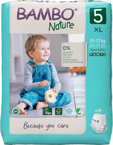 Bambo Nature Babybleer, Størrelse 1 (2-4 kg), 132 Count Månedsæske | Premium bleer med forbedret lækagebeskyttelse | Ultimativ komfort og frihed for nyfødte | Dermatologisk testede bleer