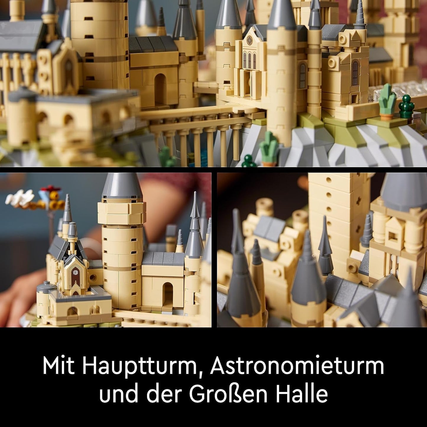 Hogwarts Castle LEGO Harry Potter med slotsvinger - voksensamlingssæt inklusive hovedtårn og astronomisk tårn, hemmeligheders kammer og arkitektminifigur - gave til kvinder - 76419 Byggesæt Besuche den LEGO-Store