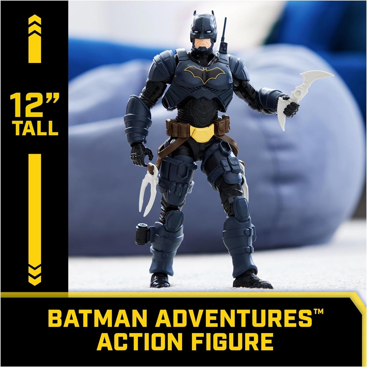 DC Batman Adventures Action Figur, 30 Cm - Med 16 stykker udstyr og fuldt bevægeligt til spændende eventyr og actionfyldte stunts, legetøj til børn fra 3 år og opefter Actionfigurer Naty Shop