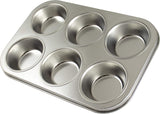 Zenker 62230 Bageplade Cupcake/Muffin 6 stk, Bånd 29 X 19,5 X 3Cm, Silver Line Forme og bageplader Naty Shop