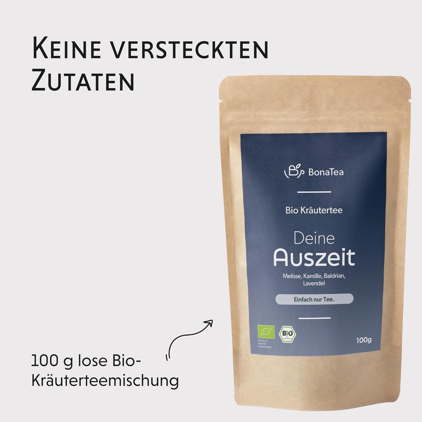 BIO Aftente 100 g - Din pause med baldrian, lavendel, citronmelisse, kamille, urte-blanding til afslapning om aftenen