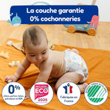 - Blestørrelse 4+ 9-20 kg – Ökologische Babywaidern – natürliche Babypflege, hypoallergen, ohne Parfüm und auslaufsicher – hermestellung in Frankreich – 126 engangsbleer – 1 måned