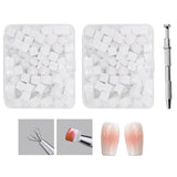 200 Stück Nail Art Schwamm Mit Metallgreifer, Sponge Nagel Pinsel, Nageldesign Tilbehør Schwammpinsel, Um Eine Varuandung Von Gradient Nail Art Patterns Zu Erstellen(Weiß?